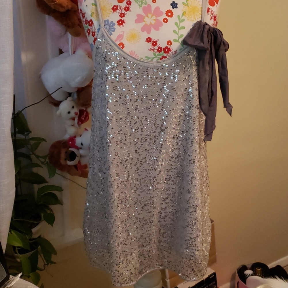 Vintage sequence tank top/mini dress